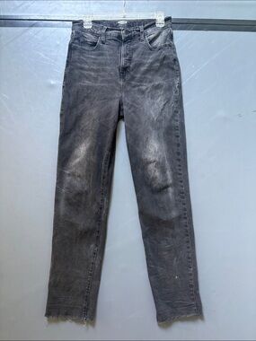 Old Navy High-Rise Straight-Leg Jeans in Faded Black